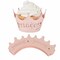 Princess Crown Peachy-Pink Cupcake Wrappers & Liners | 25 PC Set